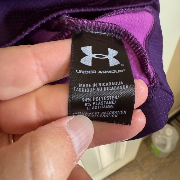 Under Armour Womens ColdGear Purple Half Zip Pullover Fitted Top SM - Picture 4 of 7
